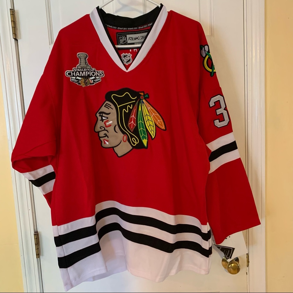 Chicago Blackhawks 2010 Stanley Cup Champions jersey #31 Nemi.